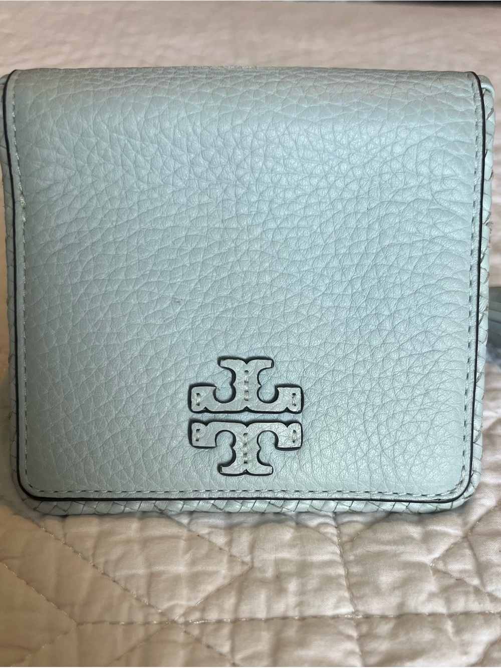 Tory Burch Taylor Mini Wallet Light Blue - Picture 10 of 10